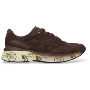 Premiata pour homme. MOERUN Baskets en cuir Moerun marron (44), Plat, Lacets, Casuel pas cher