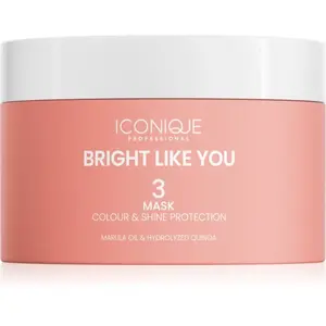 ICONIQUE Professional BRIGHT LIKE YOU Colour & Shine Protection Mask masque rénovateur et protecteur pour cheveux colorés 200 ml pas cher