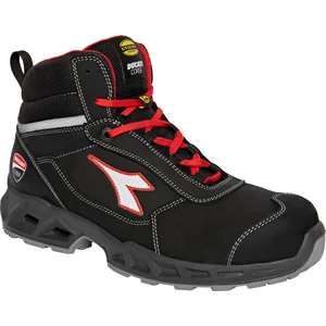 Diadora Chaussures de sécurité hautes DUCATI SHARK ENGINE S3S FO SR SC ESD - Noir/Rouge 48 pas cher
