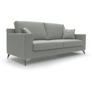 Divani.store Michael Canapé en tissu imperméable antitache T03 146 cm gris clair pas cher
