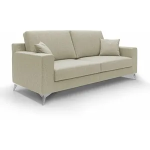 Divani.store Michael Canapé en tissu imperméable antitache T03 146 cm beige pas cher