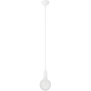 Creative Cables Suspension Colorée Avec Câble Textile Avec Bulb Silicone pas cher