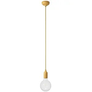 Creative Cables Suspension Colorée Avec Câble Textile Avec Bulb Silicone