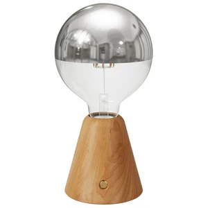 Creative Cables Lampe Portable Rechargeable Cabless01 Avec Ampoule Globe Demi-sphère Argent pas cher