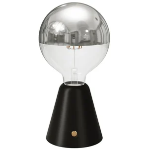 Creative Cables Lampe Portable Rechargeable Cabless01 Avec Ampoule Globe Demi-sphère Argent pas cher