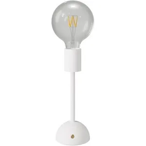 creative cables - Lampe portative et rechargeable Cabless02 avec ampoule globo G125 - Avec ampoule, Blanc pas cher