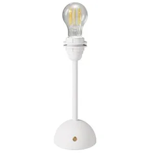 creative cables - Lampe portative et rechargeable Cabless12 avec ampoule à goutte et arrangement pour abat-jour - Avec ampoule, Blanc pas cher