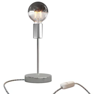 Creative Cables Lampe De Table En Métal Alzaluce Half Cup Avec Prise à 2 Pôles-variateur pas cher