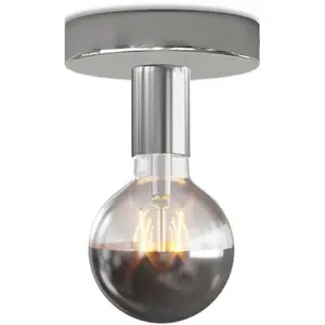 Creative Cables Lampe Fermaluce en métal avec ampoule Globo Avec ampoule - Chromé - Non pas cher