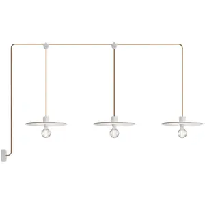 Creative Cables Lampe E-snake Eiva 3 Lumières Avec Rosace Et Abat-jourVendu paramazon