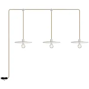 Creative Cables Lampe E-snake Eiva 3 Lumières Avec Abat-joursVendu paramazon
