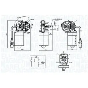 MAGNETI MARELLI 064370000010 Moteur d'Essuie-Glace avant pas cher
