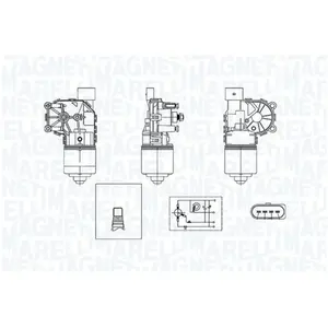 MAGNETI MARELLI 064376090010 Moteur d'Essuie-Glace avant pas cher