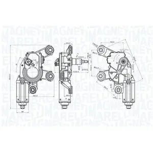 MAGNETI MARELLI Moteur d'essuie-glace pour AUDI: S4, A4, A6, RS6, S6 (... pas cher