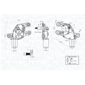 MAGNETI MARELLI Moteur d'essuie-glace pour AUDI: Q3, RS Q3 (Ref: 06407... pas cher