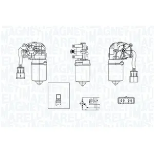 MAGNETI MARELLI 064370900010 Moteur d'Essuie-Glace avant pas cher