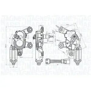 MAGNETI MARELLI Moteur d'essuie-glace pour AUDI: Q3, A6, A1 (Ref: 0640... pas cher