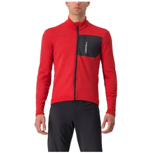 Maillot Castelli Unlimited Trail manche longue rouge gris foncé - MVendu paramazon