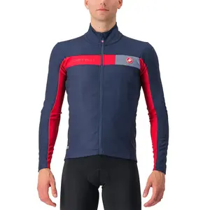 CASTELLI 4522509-424 MORTIROLO 6S JACKET Jacket Homme BELGIAN BLUE/RED Taille XXL pas cher