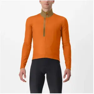 Maillot Castelli Entrata Thermal manche longue orange clair - 3XL pas cher
