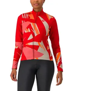 Comparateur de prix : Maillot Castelli Tropicale manche longue rouge multicolore femme - S