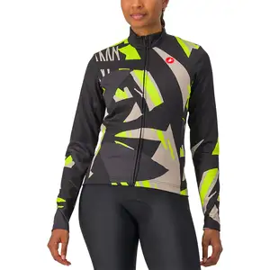 Maillot Castelli Tropicale manche longue noir gris jaune femme - MVendu pardeporvillage
