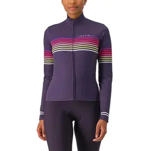 Maillot Castelli Ottanta manche longue lilas multicolore femme - SVendu paramazon