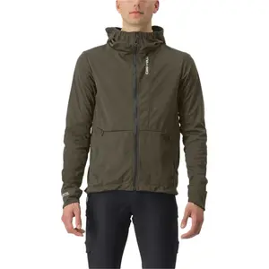 Comparateur de prix : Castelli Trail Hoodie Jacket - Veste imperméable homme Tarmac XXL