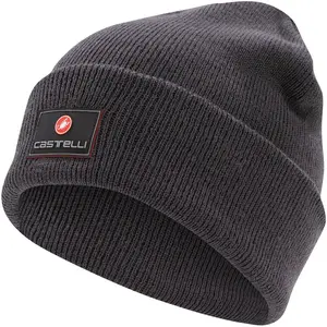 CASTELLI 4523539-030 PODIOFIRMA Beanie Hat Unisex Dark Gray Taille Uni pas cher