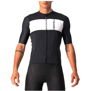 Maillot Castelli Prologo 7 manche courte noir argenté blanc - L