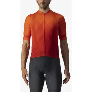 Maillot Castelli A Tutta manche courte rouge orange - S