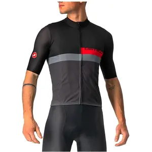 Comparateur de prix : Maillot Castelli A Blocco manche courte noir gris foncé rouge - S