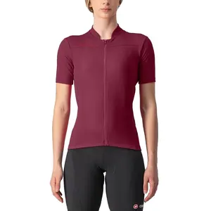 Maillot Castelli Anima 3 manche courte violet rouge femme - L pas cher