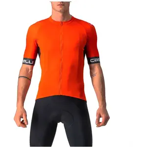 Comparateur de prix : Maillot Castelli Entrata VI manche courte rouge orangé gris foncé - XL