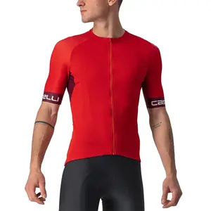 Maillot Castelli Entrata VI manche courte rouge lilas blanc - 3XL