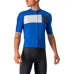 Maillot Castelli Prologo 7 manche courte bleu blanc - 3XLVendu paramazon
