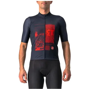 Comparateur de prix : Castelli 13 Screen - Maillot vélo homme Bleu Foncé / Rouge XL