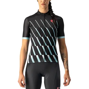CASTELLI Sweat-Shirt Pendio en Jersey pour Femme, Noir Clair/Blanc Ciel, M pas cher
