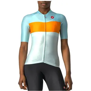 Comparateur de prix : CASTELLI Maillot Aero Pro W Sweatshirt Femme, Eau Claire/Orange Pop-sukigh, M