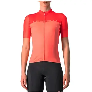 Comparateur de prix : Maillot Castelli Velocissima manche courte rouge corail rose femme - S