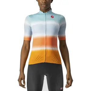 Comparateur de prix : Maillot Castelli Dolce manche courte bleu céleste orange femme - M