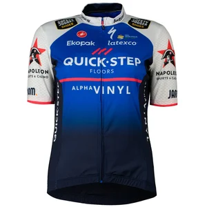 Castelli Maillot Deceuninck Quick-Step Competizione 2022 manche courte bleu femme - L pas cher