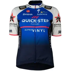 Castelli Maillot Deceuninck Quick-Step Competizione 2022 manche courte bleu femme - XL pas cher
