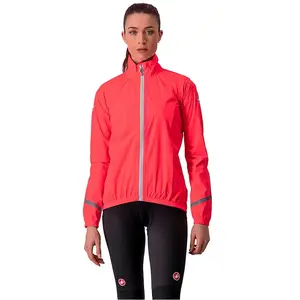 Veste fine imperméable Castelli Emergency 2 rose brillant femme - XS pas cher