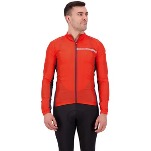 Veste fine coupe-vent Castelli Squadra Stretch rouge orangé gris - M pas cher