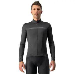 Maillot Castelli Pro Thermal Mid Rosso Corsa manche longue gris foncé - L
