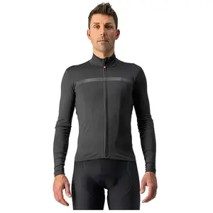 Maillot Castelli Pro Thermal Mid Rosso Corsa manche longue gris foncé - 3XL pas cher