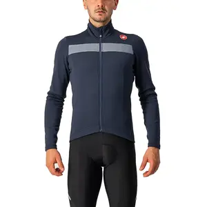 CASTELLI Puro 3 Jersey Fz Tunique d'allaitement Homme, Savile Blue/Silver Reflex, Large