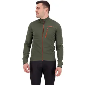 Comparateur de prix : Veste Castelli Go GORE-TEX INFINIUM  vert foncé rouge-orange - XXL