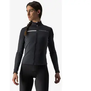 Comparateur de prix : Castelli Sinergia 2 Jersey Fz - Maillot vélo femme Light Black / White S